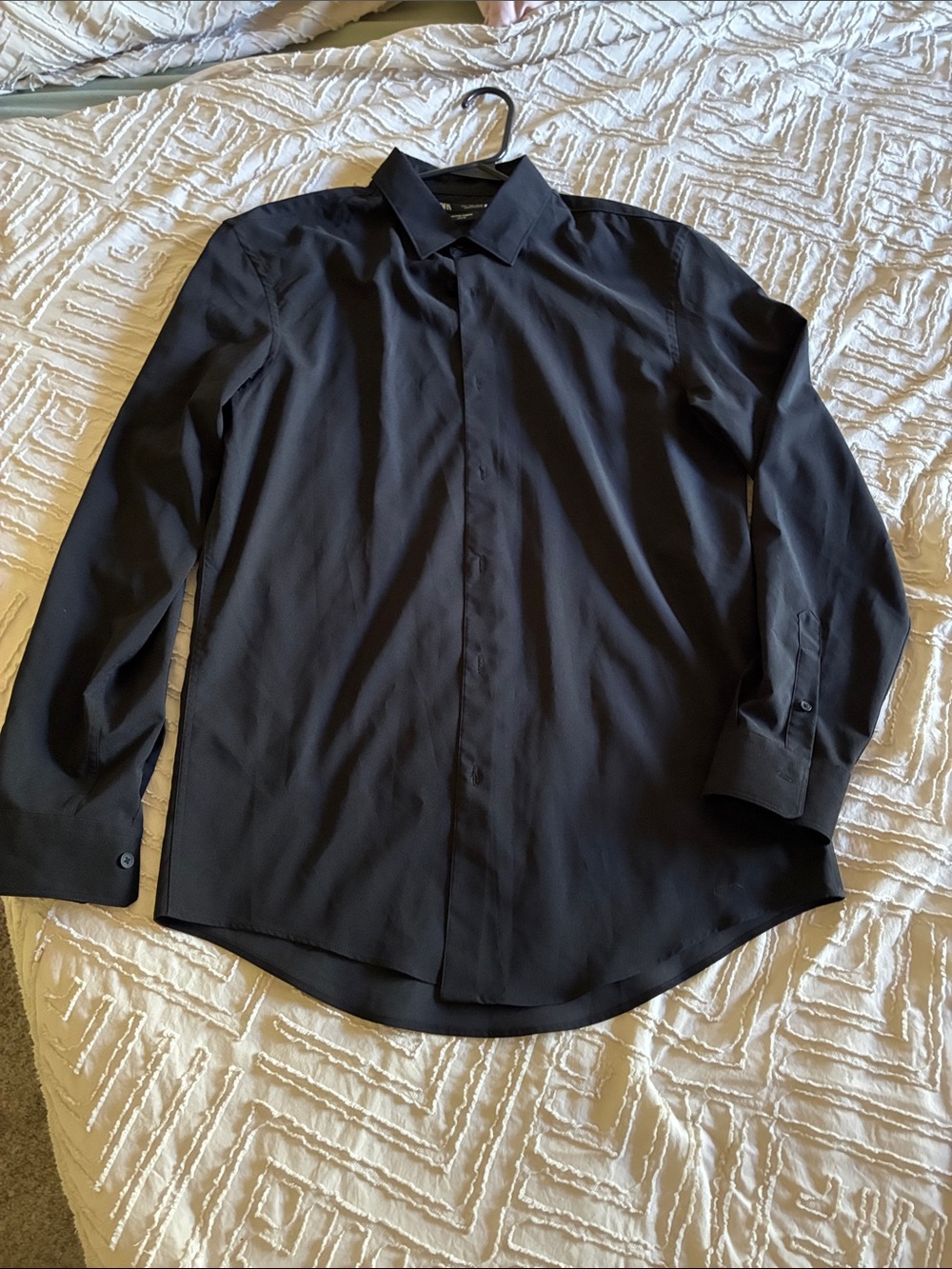 Zara Men’s Black Button-down Long-Sleeve Dress Shirt